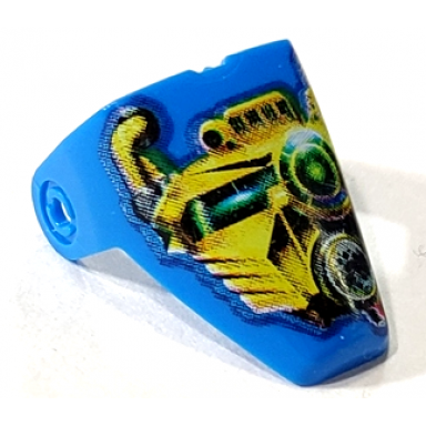 blue technic throwbot visor with scuba sub pattern