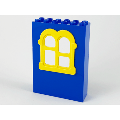 fabuland building wall 2 x 6 x 7 with squared yellow window