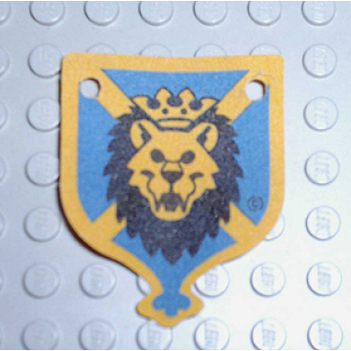 blue cloth hanging 4 x 5 with knights kingdom lion head pattern