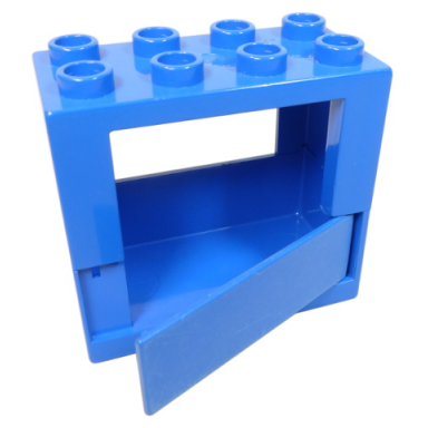 blue duplo door window frame 2 x 4 x 3 half door with same color duplo door 1 x 4 x 1 x978 x979