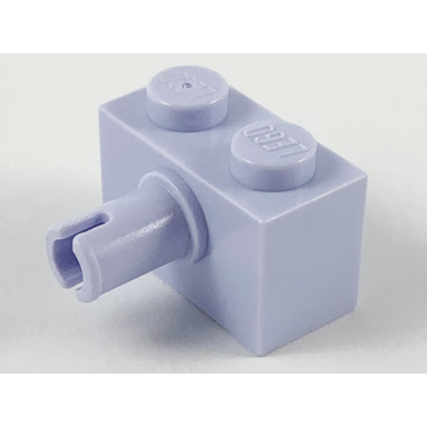 light violet brick modified 1 x 2 with pin