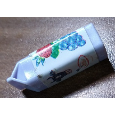light violet scala accessories carton milk label with cow fruits and bowl pattern sticker - set 3243