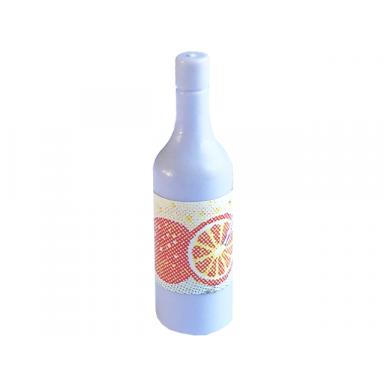 light violet scala accessories bottle wine with label with oranges pattern sticker - set 3243