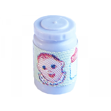 light violet scala accessories jar jam jelly label with baby face phial and measuring cup pattern sticker - set 3243