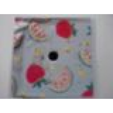 light violet container box 3 1 2 x 3 1 2 x 1 1 3 with hinged lid with strawberries and watermelon pattern sticker - set 3270