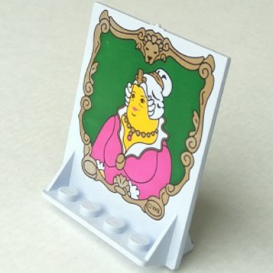 light violet door 2 x 5 x 5 swivel bracket base with hp the fat lady portrait pattern