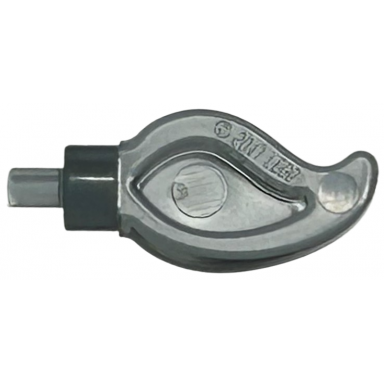 trans-black wave rounded straight single with small pin end candle flame