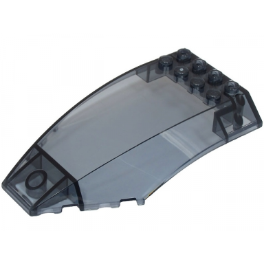 trans-black windscreen 10 x 6 x 2 curved