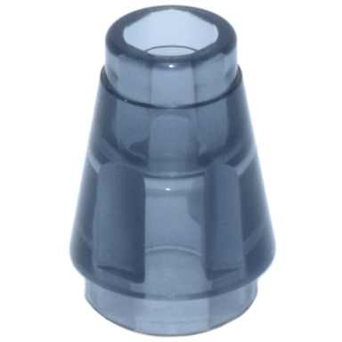 trans-black cone 1 x 1 with top groove