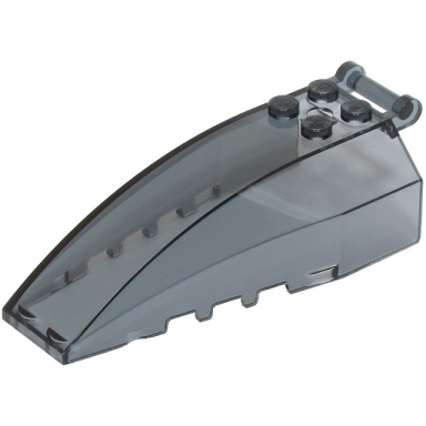 trans-black windscreen 8 x 4 x 2 with 4 studs and bar handle