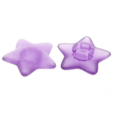 trans-medium purple clikits icon star 2 x 2 small with pin frosted solid and transparent colors