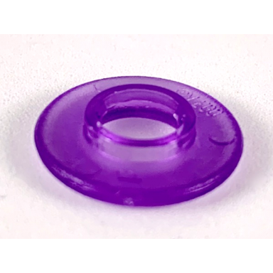 trans-medium purple clikits bead ring thin large with hole with low connector