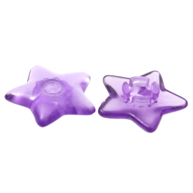 trans-medium purple clikits icon star 2 x 2 small with pin polished transparent colors only