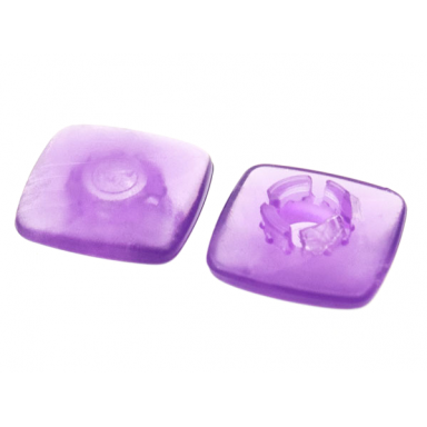 trans-medium purple clikits icon square 2 x 2 small with pin polished transparent colors only