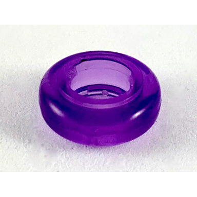 trans-medium purple clikits bead ring thick small with hole