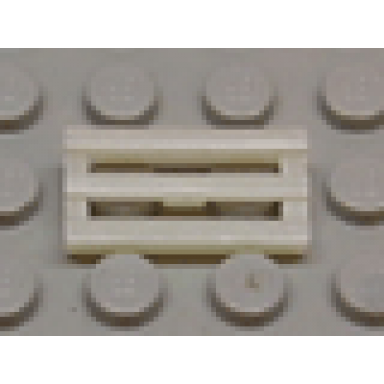 glow in dark opaque tile modified 1 x 2 grille with bottom groove