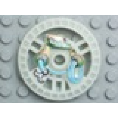 glow in dark opaque technic disk 5 x 5 - roborider talisman wheel rope mold with robot pattern