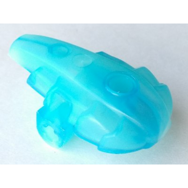 glow in dark opaque bionicle hydruka back plate morak with marbled trans-dark blue pattern