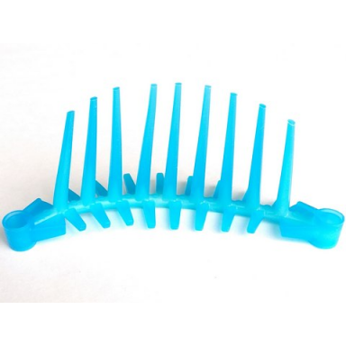 glow in dark opaque bionicle barraki spine flexible with marbled trans-dark blue pattern