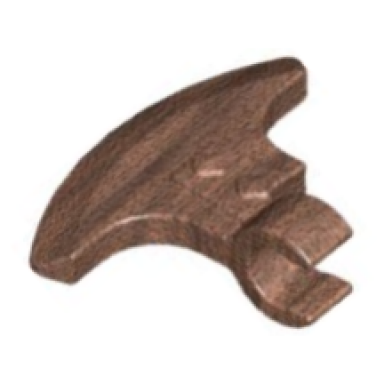 metallic copper minifigure weapon axe head with clip