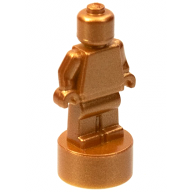 metallic copper minifigure utensil statuette trophy