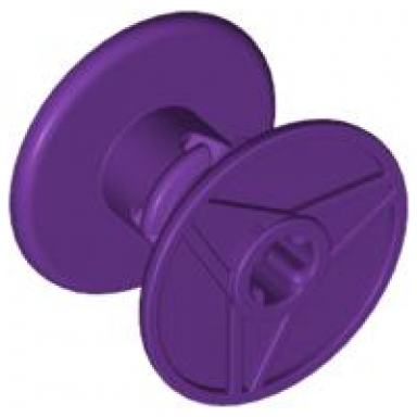 purple string reel 3 x 2 x 3 drum with axle hole