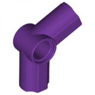 purple technic axle and pin connector angled 5 - 112.5 degrees