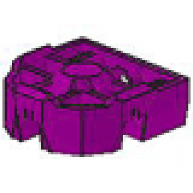 purple technic pin connector block 3 x 3 x 1