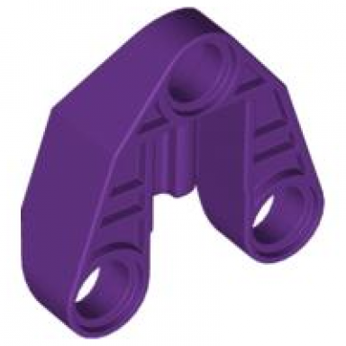 purple technic pin connector 3 x 3 with axle and 3 pin holes