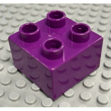 purple duplo brick 2 x 2