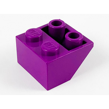 purple slope inverted 45 2 x 2 with flat bottom pin