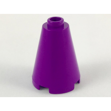 purple cone 2 x 2 x 2 - open stud