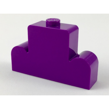 purple brick modified 1 x 4 x 2 center stud top