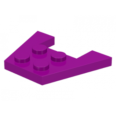 purple wedge plate 3 x 4 without stud notches