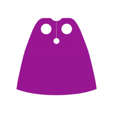 purple minifigure cape cloth standard - traditional starched fabric - 4.0cm height