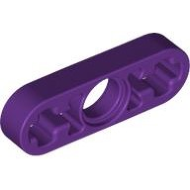 purple technic liftarm thin 1 x 3 - axle holes
