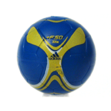 dark blue-violet ball sports soccer with adidas yellow pattern