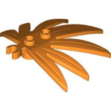 orange plant leaves 6 x 5 swordleaf with open o clip thick