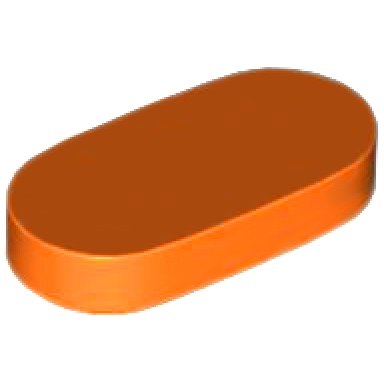 orange tile round 1 x 2 oval