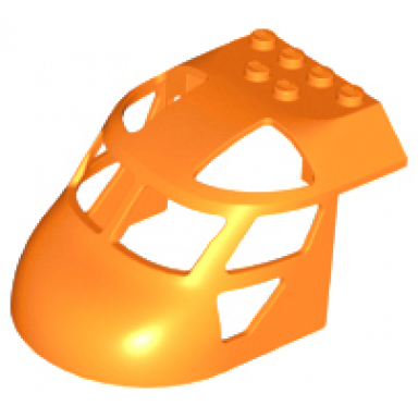 orange aircraft fuselage forward top curved 6 x 8 x 4