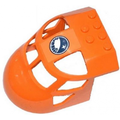 aircraft fuselage forward top curved 6 x 8 x 4 with arctic explorer logo pattern sticker - sets 60034 60064