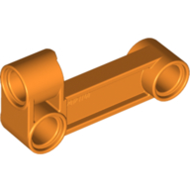 orange technic pin connector perpendicular 2 x 4 bent