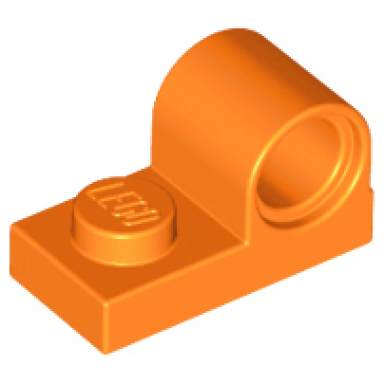 orange plate modified 1 x 2 with pin hole on top