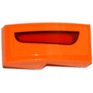 orange slope curved 2 x 1 x 2 3 with red taillight pattern model left side sticker - set 75912