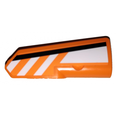 orange technic panel fairing 21 very small smooth side b with black and white stripes on orange background pattern sticker - set 42038