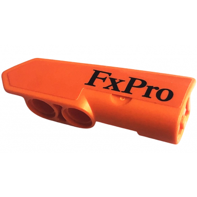 orange technic panel fairing 21 very small smooth side b with black fxpro pattern sticker - set 42141