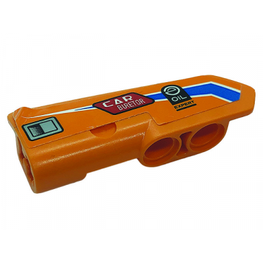 orange technic panel fairing 22 very small smooth side a with dark azure line logos oil expertcar buretor and air vent pattern sticker - set 42104