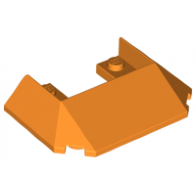 orange wedge 6 x 4 cutout train roof with 5 large bottom tubes