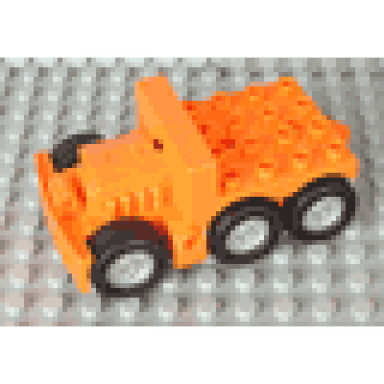 orange duplo truck semi-tractor chassis