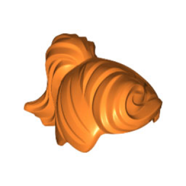 orange minifigure hair female ponytail and fringe